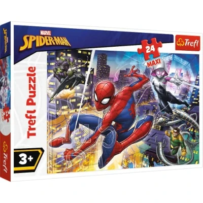Imagen de Trefl 916 14289 Unerschrockener, Marvel Spiderman EA 24 Maxiteile, für Kinder AB 3 Jahren 24pcs Maxi, Coloured