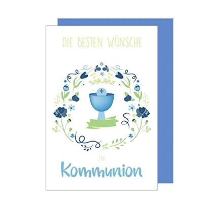 Imagen de Edition Seidel Exclusiva tarjeta de comunión premium con sobre, felicitación para individual (KO272 SW022) (Diseño 4)