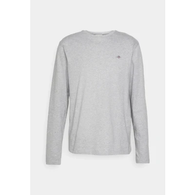 Imagen de GANT REG Shield Camiseta de manga larga, Hombre, Talla: XL, Grey melange