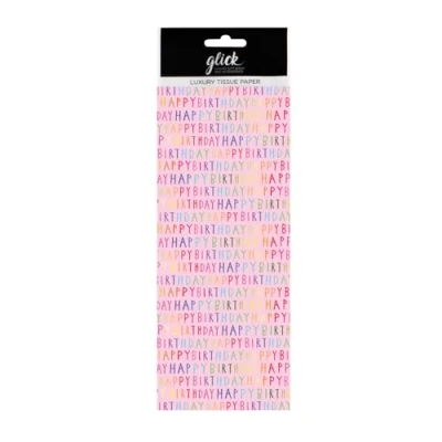 Imagen de Glick Papel de seda rosa lujo (4 hojas)