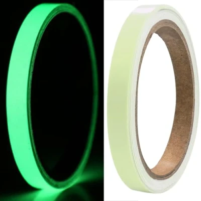 Imagen de Cinta Fluorescente Adhesiva 5m*10mm,Cinta Fluorescente,Cinta Luminosa Glow in The Dark,Impermeable,para Escaleras, Paredes, Escalones,Señales de Salida (Verde)