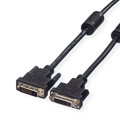 Imagen de Value Monitor Dvi Cable, M F, (24+1) Dual Link 1.0 Cables Para Computadoras Y Periféricos