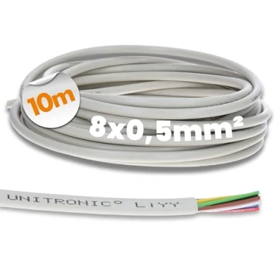 Imagen de Lapp 0028508 LiYY cable de control (10 m, 8 x 0,5 mm², datos, alargador LED, hilos, timbre, datos