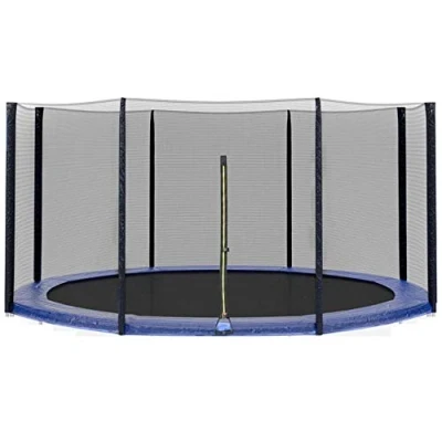 Imagen de ULTRAPOWER SPORTS Red de Seguridad Trampolín 244 305 366 397cm Reemplazo la del Cama elástica para 6/8 Postes Rectos Manguito PE Negro 14FT 8