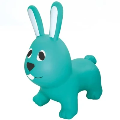 Imagen de GERARDO&#039;S Toys Conejo Inflable de la tolva Animales para niños a Partir 12 Meses,Conejito del Espacio Meses, Color Verde Marino