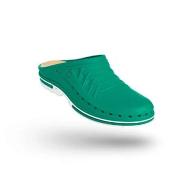 Imagen de WOCK Clog sin Tira y con Plantilla walksoft, Zueco Sanitario de Trabajo Mujer e Hombre Esterilizable, Antiestático, Transpirable Antideslizante