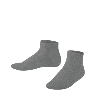 Imagen de FALKE Family K SN algodón sostenible corte unicolor 1 par, Calcetines cortos Unisex niños, Gris (Light Grey Melange 3390) nuevo ecológico, 27 30