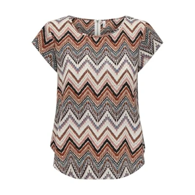 Imagen de ONLY Onlvic S/S Aop Top Noos Ptm, AMPARO Blue, 40 Mujeres