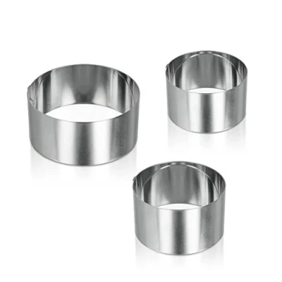 Imagen de Metaltex Juego 3 Aros para EMPLATAR Ø6 8 10x4,5 CMS, Acero Inoxidable,