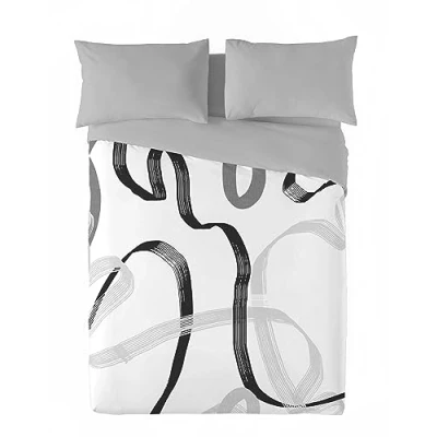 Imagen de NATURALS Funda Nordica Cama 135, 100% Algodón, Juego de para edredon 220x220 cm + 1 Almohada 45x155, Ribbon