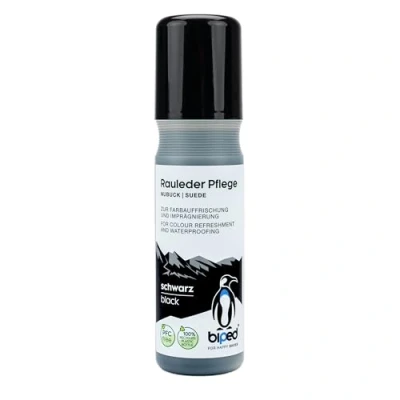 Imagen de biped cuidado del ante para avivar el color e impermeabilizar tubo con aplicador de esponja y nobuk 75 ml z2790 (negro)