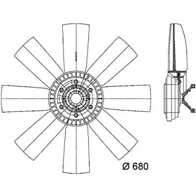 Imagen de MAHLE ORIGINAL CFF 430 000P Ventilador de Radiador 680mm térmico