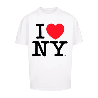 Imagen de Merchcode I LOVE NY Oversize Camiseta estampada, Hombre, Talla: Small, White