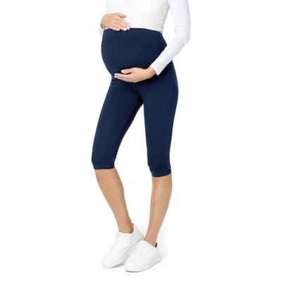 Imagen de Be Mammy Leggins Premamá Largos Embarazo Lactancia 02(Marino, 3XL)