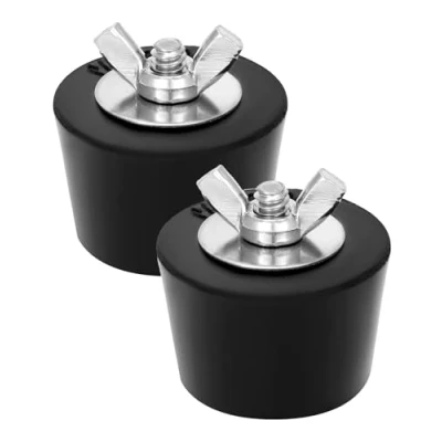Imagen de QWORK® 2PCS Tapon Piscina Invierno de 32 a 38 mm para Protección Anti Congelación, Tapón Goma con Tuerca Acero Inoxidable