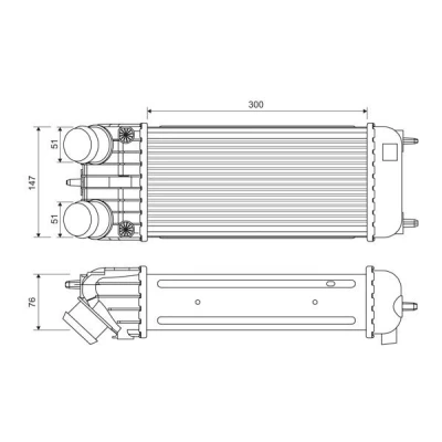 Imagen de VALEO 818385 Intercooler Aluminio sin sensor PEUGEOT: 208 I Hatchback, 207 SW, CITROËN: DS3 DS: Hatchback