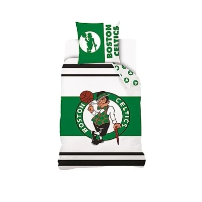 Imagen de Boston Celtics NBA funda nórdica 140 x 200 cm + 1 de almohada 63 cm, 100% algodón, color verde