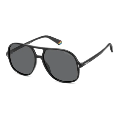 Imagen de Polaroid Unisex PLD 6217/S 807/M9 Gafas de sol Plástico Negro Gris Piloto Polarizado