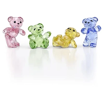Imagen de Swarovski Kris Figura Oso Set 30 cumpleaños, Cristales en Rosa, Verde, Amarillo y Azul de la Colección Bear