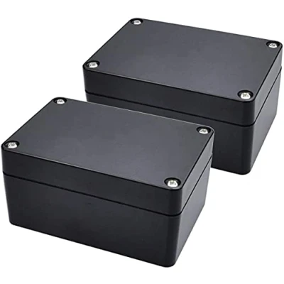 Imagen de Therlan Caja de plástico ABS IP65 para proyectos, color negro, impermeable, 100 x 68 50 mm, 2 unidades