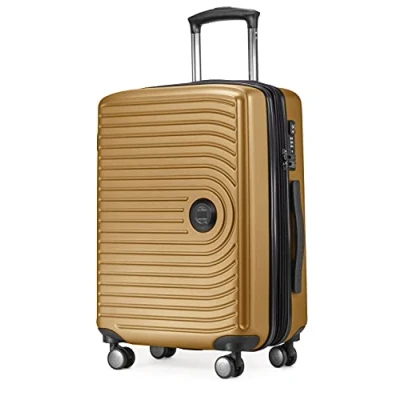 Imagen de HAUPTSTADTKOFFER Mitte Maleta Rígida Grande, TSA, 4 Ruedas, Equipaje Facturable con Ampliación de Volumen 8 cm, 77 130 litros, Oro Otoño