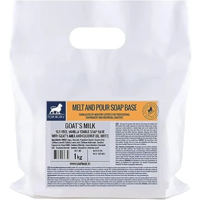 Imagen de 1kg Base de jabon leche cabra, no contiene SLS. Goats Milk Soap