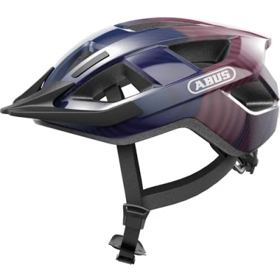 Imagen de ABUS Aduro 3.0 LED casco de bicicleta, ciudad deportivo en un diseño elegante para el día a y excursiones deportivas, con luz trasera, hombres mujeres, talla M, púrpura
