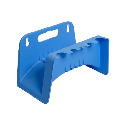 Imagen de BRICOMIRAS Soporte Manguera Jardin de plastico Colgador para el hogar Fabricado en ultraresistente Organizador mangueras Porta Pared Universal (1, Azul)