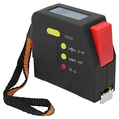 Imagen de cinta métrica digital de 5M electrónica con Pantalla HD y LCD, Telémetro métrica, medidor distancia para trabajar la madera, función almacenamiento datos