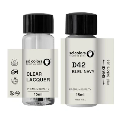 Imagen de SD COLORS Bleu NAVY D42 Pintura para retocar (15 ML), color azul marino