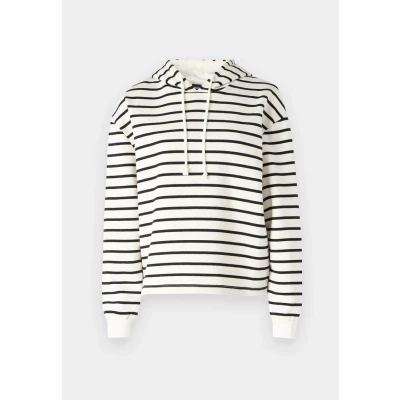 Imagen de PIECES Pcchilli LS Sudadera con Capucha Stripes Noos, Cloud Dancer/Stripes:Black, S para Mujer