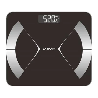 Imagen de Muvip Body Muscle Bascula de Baño Digital Bluetooth Pantalla LCD Plataforma Cristal Templado 10 Memorias Peso MAX.