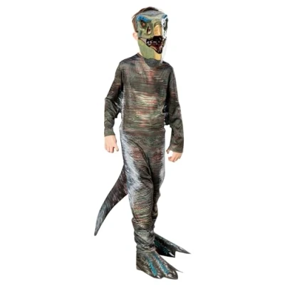 Imagen de Rubies Disfraz Therizinosaurus Jurassic World para niños, Jumpsuit con cubrebotas adjuntas, cola y máscara. Oficial de Universal, Navidad, Carnaval, Cumpleaños, Halloween