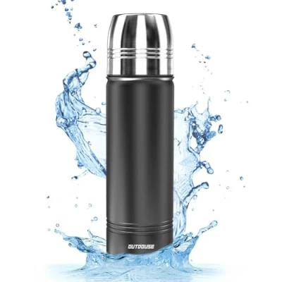 Imagen de Botella Termica agua Acero Inoxidable 350ML,500ML,750ML, Termo con pared Doble Aislamient, de Fugas, Taza, Cafe Sin BPA, para deportes y exteriores(500ml)