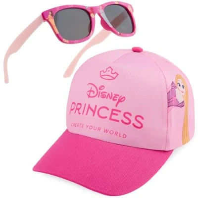 Imagen de Get Trend Disney Princess Set de Gafas Sol y Gorra Niña Proteccion Solar Niño UV400 Viajes Accesorios (Rosa Princess)