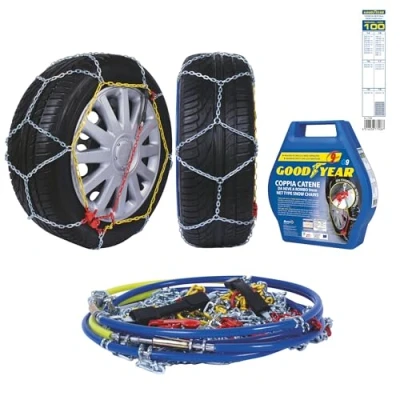 Imagen de Goodyear 77908: &quot;G9&quot; Cadenas de nieve 9 mm para coches, Talla 100, TÜV Süd y ÖNORM V5117