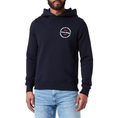 Imagen de Tommy Hilfiger Roundel Hoody Jersey con capucha, Hombre, Talla: XS, Desert sky