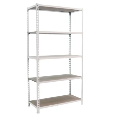 Imagen de Simon Rack Estanteria Metalica, 1800x800x300 mm, 5 Baldas de Madera, 150 kg Punto Flexión, Estanterias Almacenaje, Blanco/Madera Maderclick