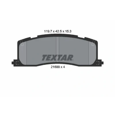 Imagen de TEXTAR 2168801 Juego de pastillas freno no preparado para indicador desgaste TOYOTA: Previa / Estima I
