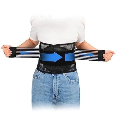 Imagen de supregear Cinturones Lumbares, Faja Lumbar Ajustable y Transpirable para la Espalda Baja Cinturón de Cintura Soporte Hombres Mujeres Dolor Espalda, Hernia Discal, Ciática, Escoliosis