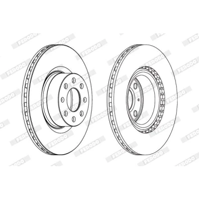 Imagen de FERODO PREMIER DDF1298C Disco de freno 284 22 4 ventilado revestido con tornillos OPEL: Corsa D Hatchback, E Adam