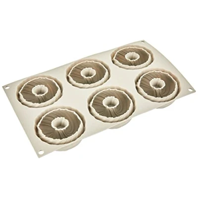 Imagen de Silikomart Mini INTRECCIO Molde de Silicona n.6 Ø75h 35 mm, Nata