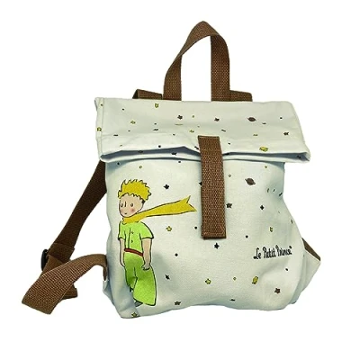 Imagen de Le PETIT Prince DÍA Mochila para niños (24 meses, algodón, apertura ancha, correas ajustables, etiqueta con nombre blanco y caramelo, 30 x 28 cm, 8,4 L), * 4, Clásico