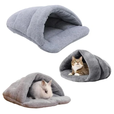 Imagen de LNGJIN cama para conejillo de indias, conejillos guinea Pig Bed Pet,Pequeña cueva peluche conejos enanos, chinchillas, dragones barbudos,