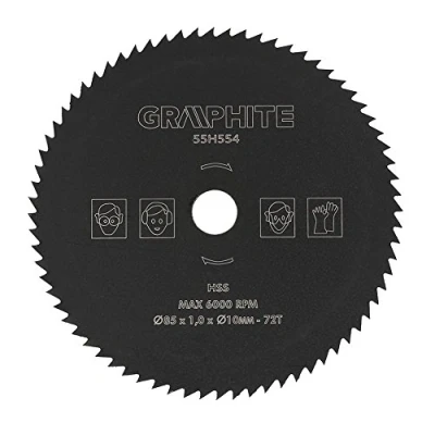 Imagen de 85mm * 10mm 72T HSS corte circular hoja de sierra para trabajar la madera herramienta rotativa disco metal