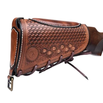 Imagen de Tourbn TOURBON almohadilla de piel vacuno para rifles rifle, retroceso, ajustable, cazadores zurdos y diestros