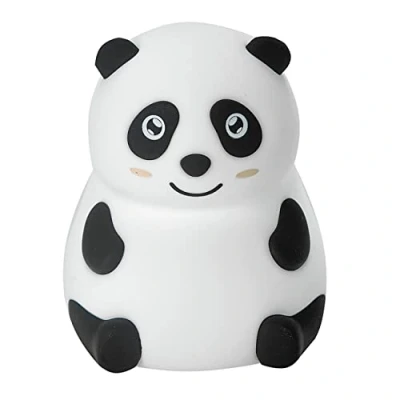 Imagen de InnoGIO GIOpanda, luz de noche para bebé con forma panda, silicona suave, 8 colores alternos, carga por cable USB, lámpara también adecuada bebés