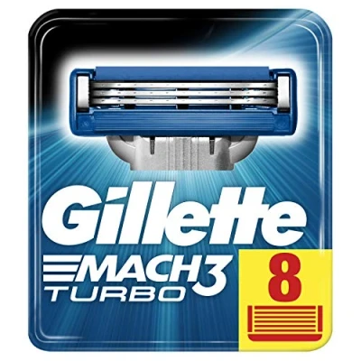 Imagen de Gillette Mach3 Turbo Cuchillas de afeitar para hombre (1 x 8 unidades)