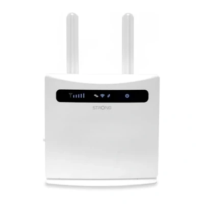 Imagen de STRONG Router WiFi 4G LTE 300 hasta 150 Mbps 4G/300 4 Puertos RJ45 Funciona con Todo Tipo de SIM Uso Compartido la Red Móvil Antenas Desmontables Fácil Instalar Blanco
