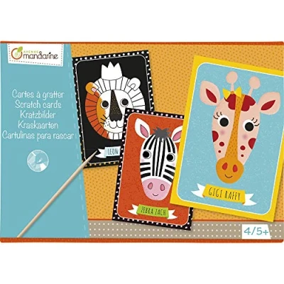 Imagen de Clairefontaine ES Avenue Mandarine KC016O Une boite créative comprenant 4 cartes à gratter 21x15 cm (notice incluse)